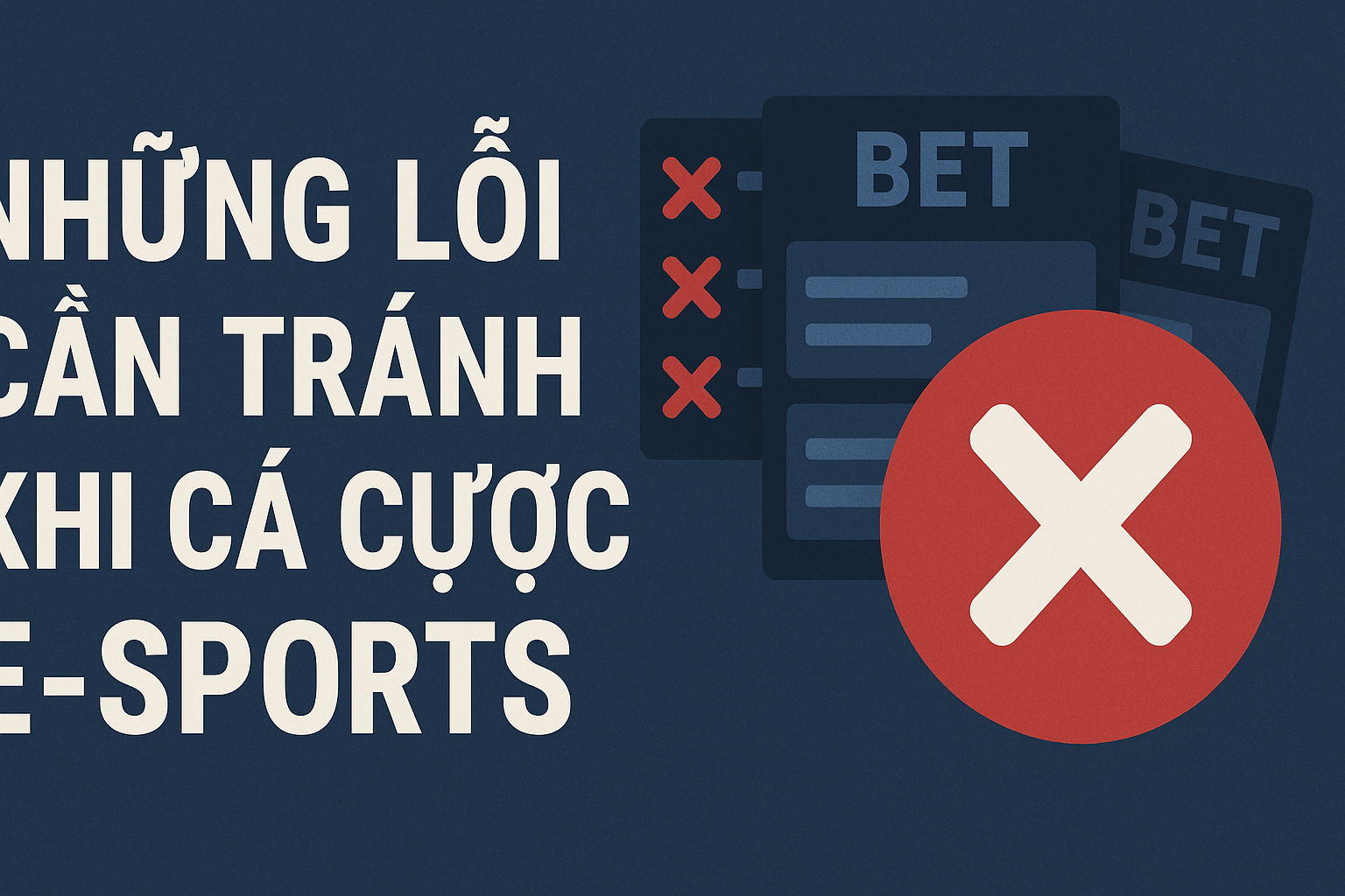 Những lỗi cần tránh khi cá cược E-sports để tăng tỷ lệ thắng